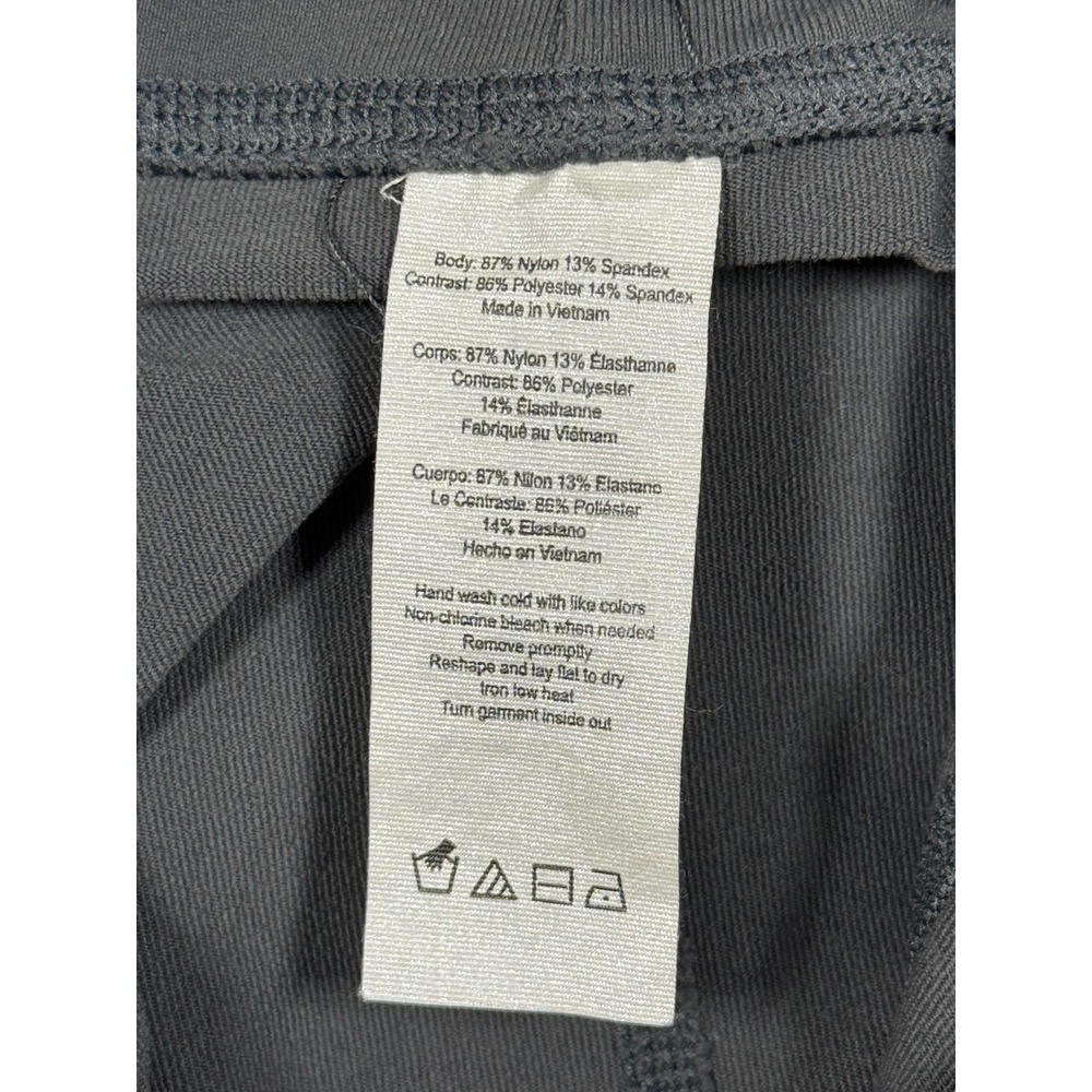 Alo Yoga High Waist Moto Leggings Gray Ribbed Panel Athletic Yoga Pants Size S - Picture 7 of 9
